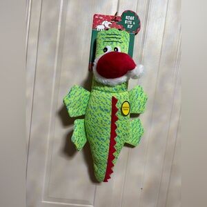 Jmle  Alligator 🐊 With Santa’s Hat 16”  Very Durable Dog Toy With Squeaker